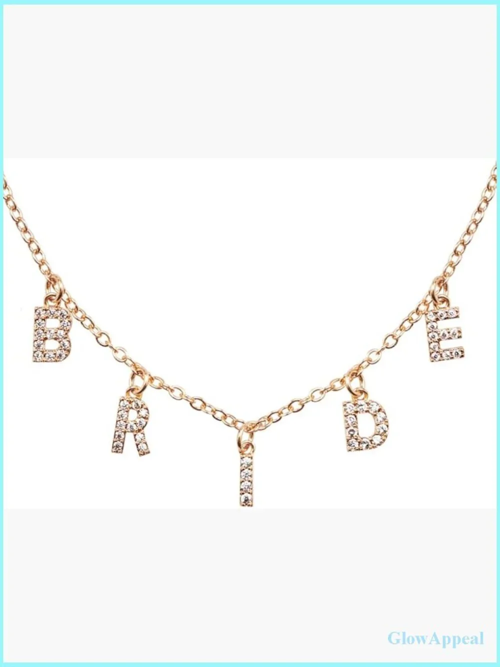 Gold Bride Choker Necklace Cubic Zirconia Jewelry Bachelorette Party